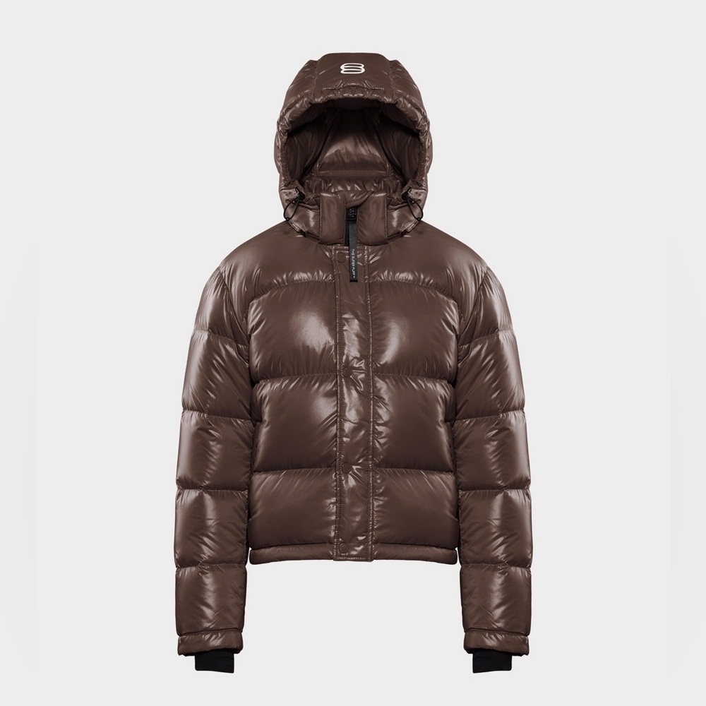 Aritzia The Super Puff™ Shorty - Hi-Gloss in Rich Mocha Brown XXS - Picture 5 of 9